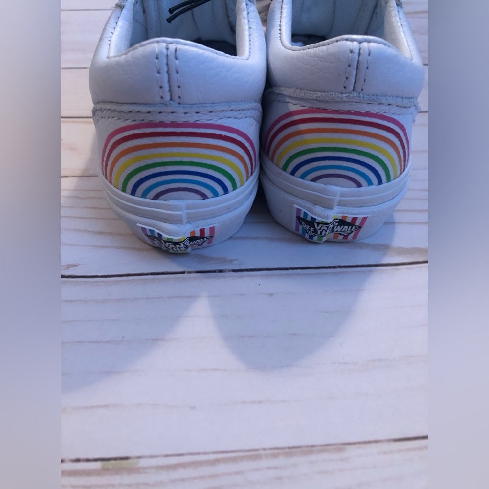 Vans Kids White Rainbow Sneakers - Picture 3 of 5